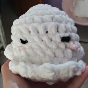 Cute White Crochet Plush Toy